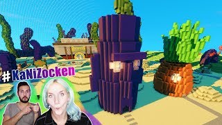 NINA REAGIERT AUF BIKINI BOTTOM VON SPONGEBOB SCHWAMMKOPF in Minecraft! Kaan gibt ihr Nachhilfe!