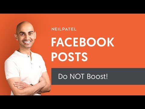 Why You Shouldn't Boost Your Facebook Posts