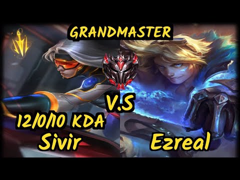 VIT Attila (SIVIR) vs EZREAL - 12/0/10 KDA BOTTOM ADC GAMEPLAY - EUW Ranked GRANDMASTER