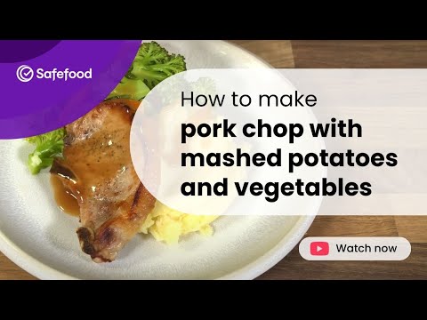 Pork chop with mashed potatoes and veg