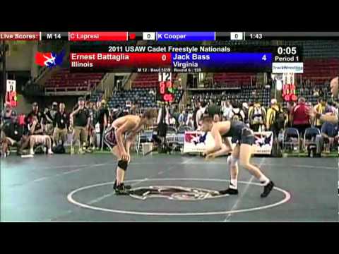 Cadet Freestyle 135 - Jack Bass (VA) vs. Ernest Battaglia (IL)