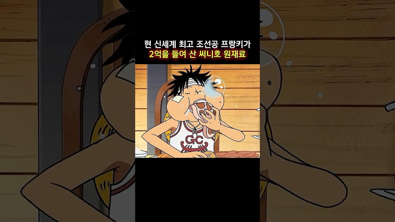 현 신세계 최고 조선공 프랑키가 2억을 들여 산 써니호 원재료  #onepiece  #원피스