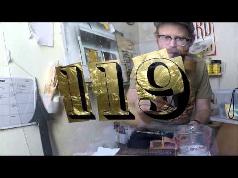 Gold Leafing - Gold on Glass - Transom Address Gild San Francisco