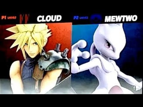 Super Smash Bros. Ultimate: Mewtwo (MagiMagi) Vs Cloud (Ander) UKVS Gameplay (No Items)