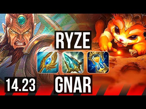 RYZE vs GNAR (TOP) | KR Diamond | 14.23