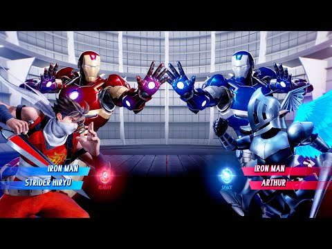 Ironman & Strider Hiryu vs Ironman & Arthur (Very Hard) - Marvel vs Capcom | 4K UHD Gameplay