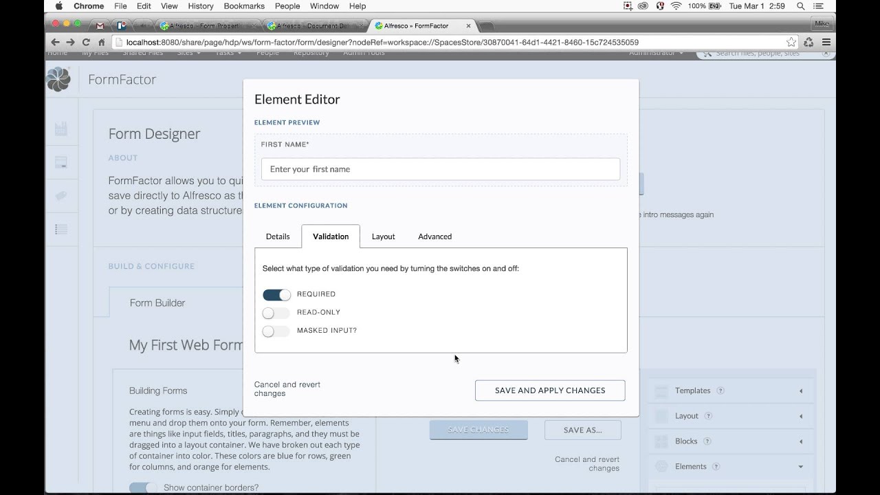 EA - FormFactor for Alfresco