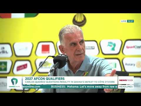 Queiroz Questions Penalty Decision After Black Stars Lose to Côte d’Ivoire