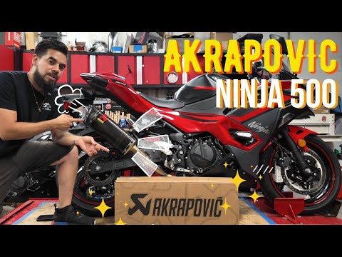 Kawasaki Ninja 500 Akrapovic Exhaust Step by Step Instructions and Sound Test