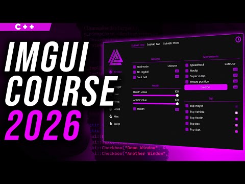 🇺🇸 Dear ImGui C++ Full Course 2026 – Learn C++ UI from Beginner to ...