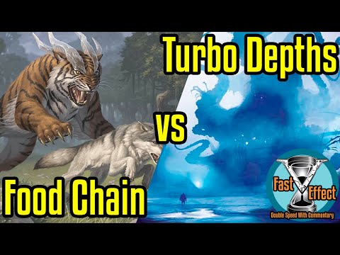 Food Chain vs Turbo Depths | ELD Team Trio Legacy Magic: the Gathering w/Commentary | Fast Effect