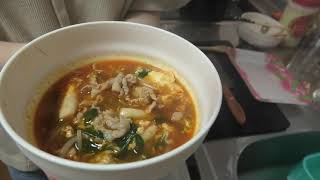 ユッケジャンスープを作りました【まなちゃん飯】