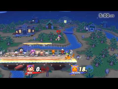 ssb4 myst (ness) vs esam (pikachu)