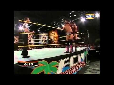 Damien Sandows' Apron Back Suplex (to Seth Rollins)