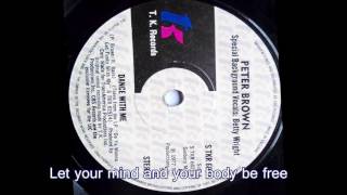 Peter Brown   Dance with me 1978 Lyrics
