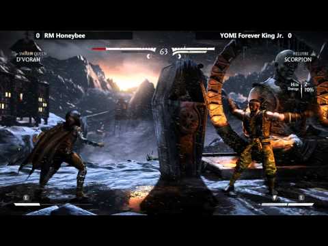MKX @ XBattle - RM HoneyBee (Dvorah) vs YOMI Forever King Jr. (Scorpion) [720p/60fps]