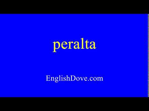 How to pronounce peralta in American English.