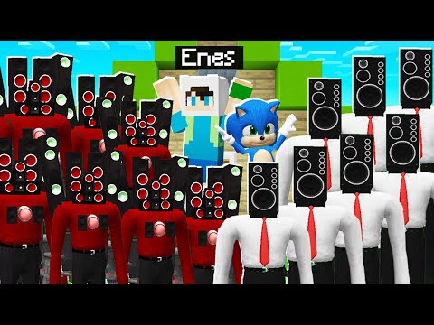 1000 TİTAN SPEAKERMAN EVİME SALDIRIYOR - 😱 Minecraft