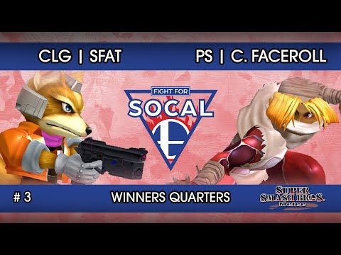 Fight For SoCal 3 - CLG | SFAT (Fox) VS PS | Captain Faceroll  (Sheik) - SSBM - Winners Quarters