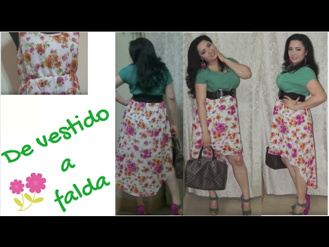 Reciclar un vestido para hacer una falda