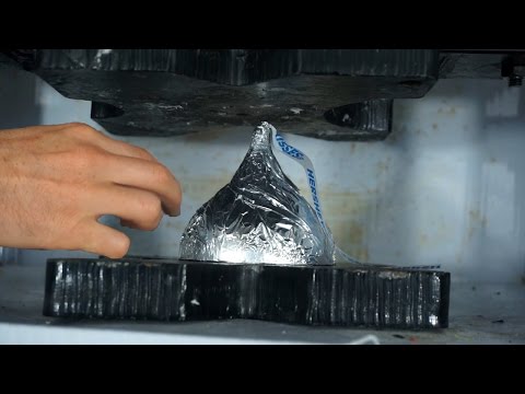Giant Hershey's Kiss Crushed By Hydraulic Press Video