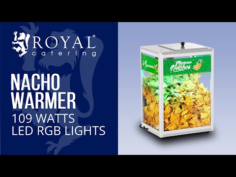 vídeo - Aquecedor de nachos - 109 W - com iluminação LED RGB