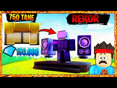 150.000💎 ELMAS ile 750 Crate Aldım Kaç tane Dj Tv Man Çıkardık? 🚽Roblox Skibidi Toilet Tower Defense