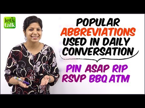 日常会話で避けて通れない英語の略語（短縮形）｜英会話レッスン (English Abbreviations (Short forms)you can’t avoid in Daily Spoken English | English Speaking Lesson)