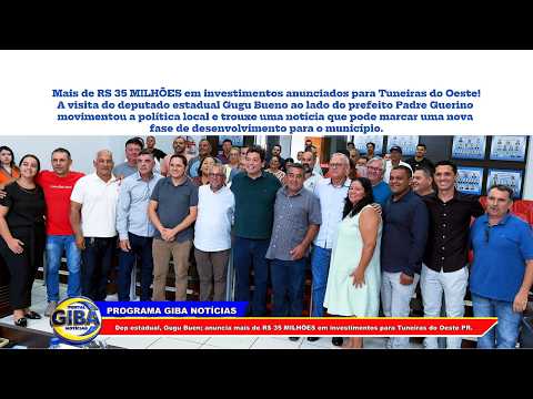 TUNEIRAS DO OESTE PR: Mais de R$ 35 MILHÕES em investimentos é anunciado!