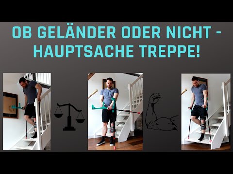 Mit Krücken Treppe laufen - Teilbelastung - Kreuzband