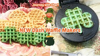 ☘️SHAMROCK WAFFLES! NEW DASH MINI WAFFLE MAKERS! SHAMROCK SHAPE!🧇NEW STAR SHAPE⭐& HONEYCOMB SHAPE!🐝