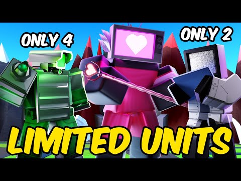 Using Only Limited Units VS Endless Mode In Toilet Tower Defense
