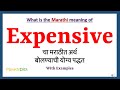 Expensive Meaning in Marathi | Expensive म्हणजे काय | Expensive in Marathi Dictionary |