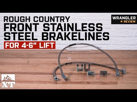 Jeep Wrangler Rough Country Front Stainless Steel Brakelines for 4-6" Lift (1987-2006 YJ, TJ) Review