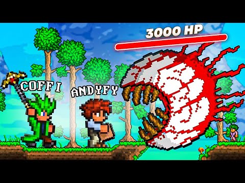 МЫ ПОБЕДИЛИ ЕГО! НАШ ПЕРВЫЙ БОСС - ГЛАЗ КТУЛУХУ! ПРОБУДИЛИ ДРЕВНЕЕ ЗЛО! МЫ В ШОКЕ! (TERRARIA)