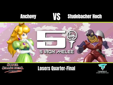 Anchovy (Peach) vs Studebacher Hoch (Captain Falcon) - Melee Losers Quarters - Five Iron Melee 35