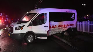1 Hurt In Late Night Ambulette Crash