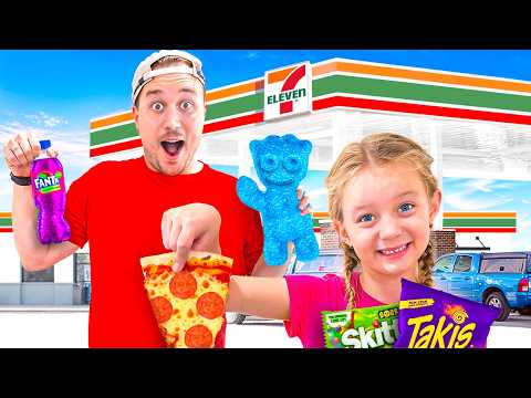 Eating Gas Station Food in One Color for 24 Hours!