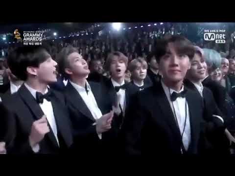 Bts reaction moments (reaction to miley cyrus, shawn mendes, camela cabello) grammy awards 2019