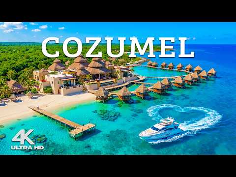 Cozumel 4K Drone Footage 🇲🇽 Unreal Blue Waters, Vibrant Reefs & Exotic Island Escape