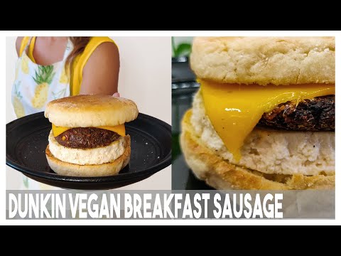 Homemade Dunkin Donuts Beyond Sausage Sandwich Recipe+ DIY Vegan Breakfast Sandwich