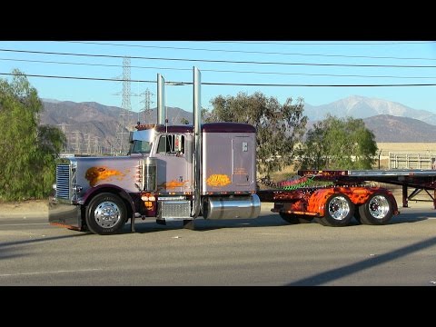 Lil' Ray's Transport "Hardway" Peterbilt 379 And Spread-Axle Flatbed At Truckin' For Kids 2013
