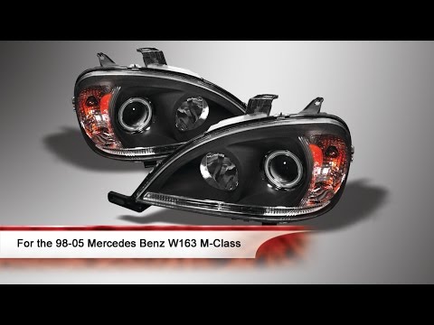 98-05 Mercedes Benz W163 M-Class Amber Projector Headlights