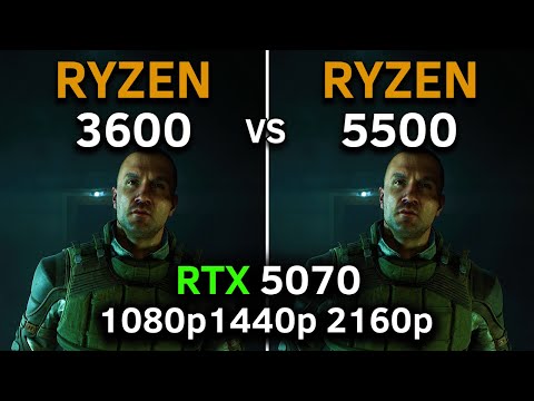 RYZEN 5 3600 vs RYZEN 5 5500 | RTX 5070 | 1080p - 1440p - 2160p | Same Performance? | 2025