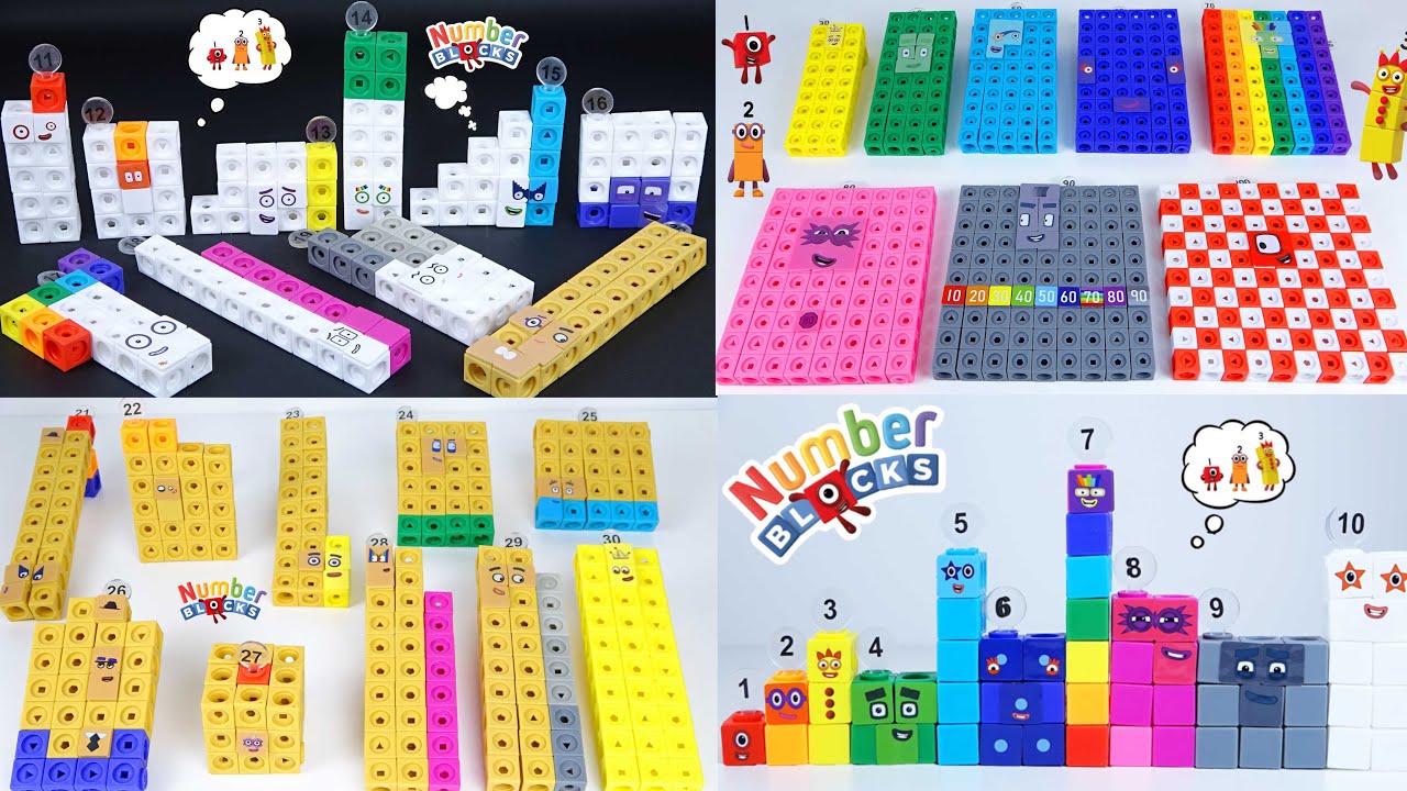 Let's Build Numberblocks Complete Mathlink Cubes 1 to 100 Compilation | Learn Colors and Counting