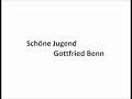 Schöne Jugend -Gottfried Benn 