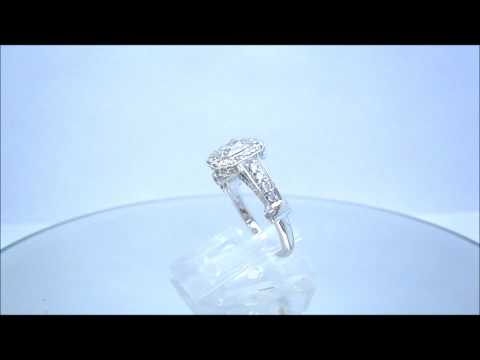 18K WHITE GOLD ASSCHER CUT DIAMOND BEZEL ENGAGEMENT RING 1.72CTW - KNR INC - 262
