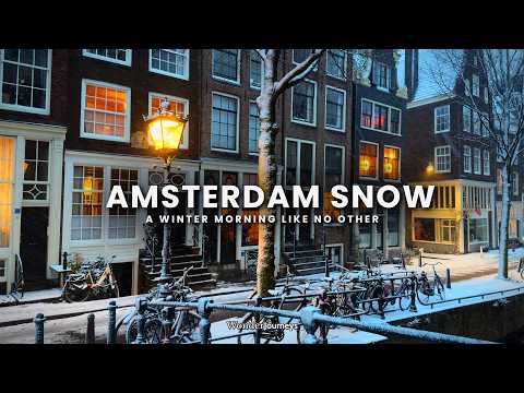 Amsterdam in Rare Snow | A Quiet Morning Walk