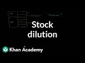 Stock dilution | Stocks and bonds | Finance & Capital Markets | Khan Academy