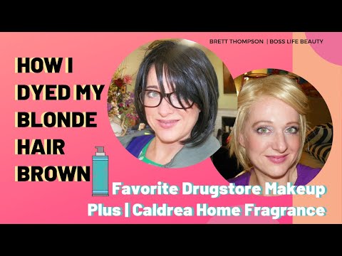 How I Dyed My Blonde Hair Brown | Favorite Drugstore Makeup | Caldrea Home Fragrance